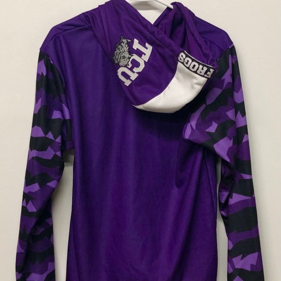 TCU Horned Frogs Men’s Full Zip Polyester Fleece Jacket - Only One Ever Made! - Picture 2 of 2